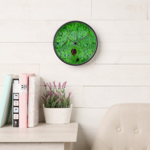 Bluebell Wood Hedgehogs Nature Art Wall Clock