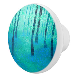 Bluebell Woodland Ceramic Knob