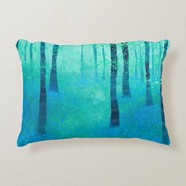 Bluebell Woodland Decorative Cushion (Front)