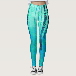 Bluebell Woodland Paiinting Leggings