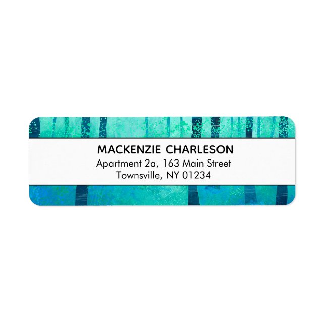 Bluebell Woodland Painting Address Return Address Label (Front)