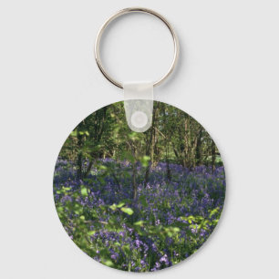 Bluebell Woods flowers Key Ring