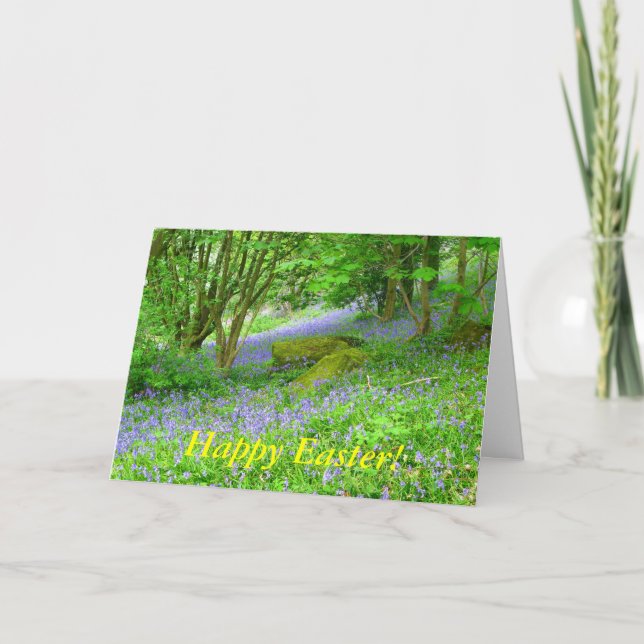 Bluebell Woods, Happy Easter! Holiday Card (Front)