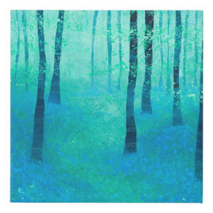Bluebell Woods in Spring Faux Canvas Print