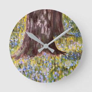 Bluebell Woods Round Clock