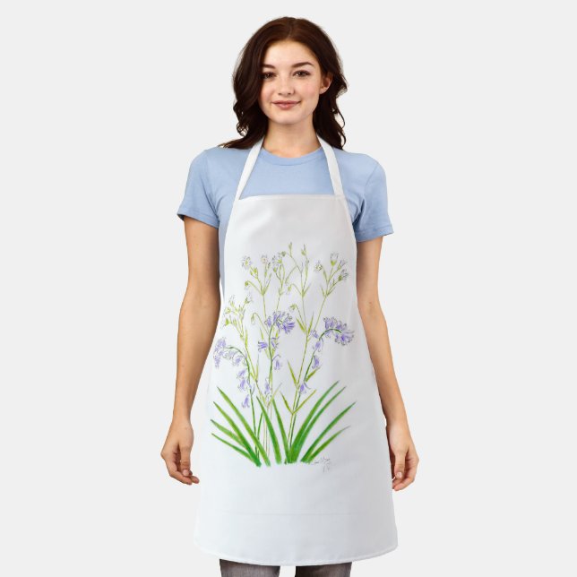 Bluebells and Stitchwort apron (Worn)