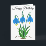 Bluebells Birthday Greeting Card<br><div class="desc">Celebrate a special day with this elegant customizable birthday card featuring delicate blue floral artwork and graceful “Happy Birthday” lettering. Personalize the front and add your own heartfelt message inside for a truly unique touch. The interior also includes a charming detail of matching flowers in the bottom left corner, creating...</div>