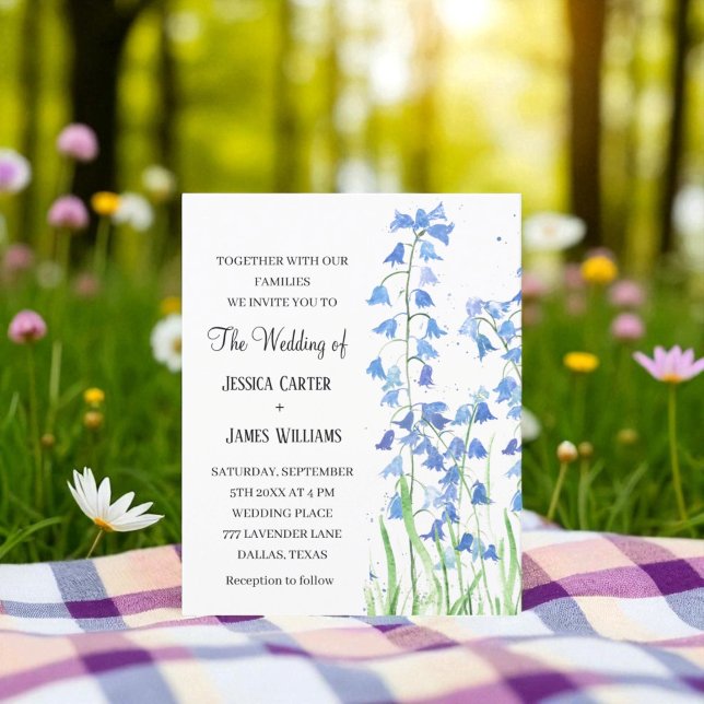Bluebells Blue Floral Watercolor Spring Wedding (Creator Uploaded)
