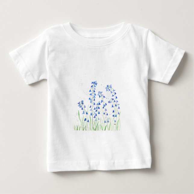 Bluebells blue flowers baby T-Shirt (Front)