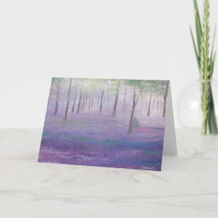 Bluebells blue flowers woodlands Birthday Card
