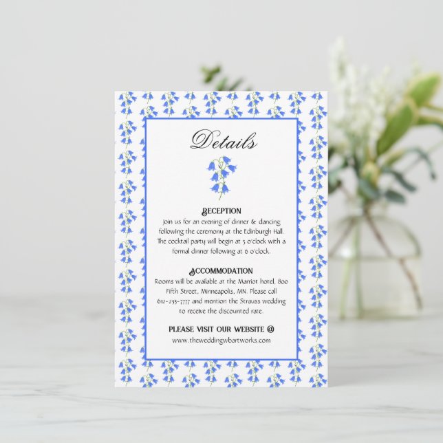 Bluebells Flower Enclosure Card (Standing Front)