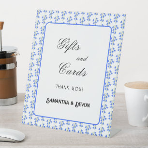 Bluebells Flowers Wedding Gifts And Cards Pedestal Sign