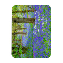 Bluebells forest in Scotland, bible verses
