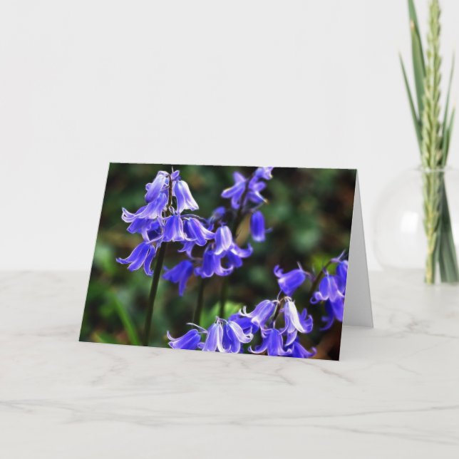 Bluebells fractalised card (Front)
