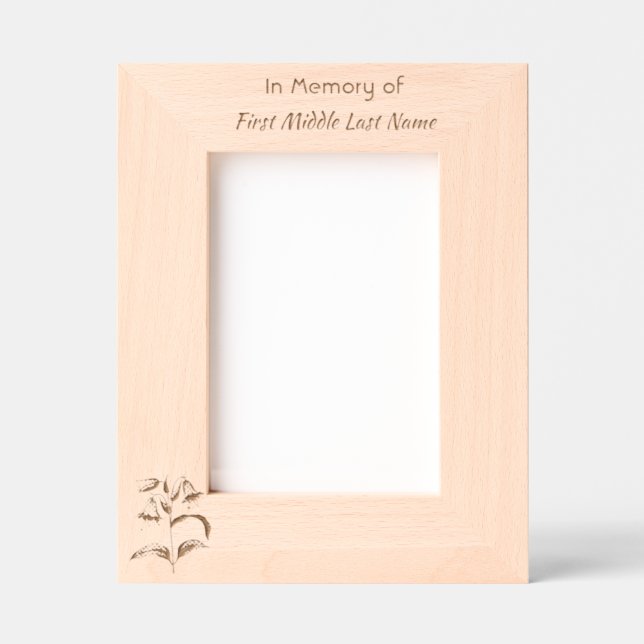 Bluebells Garden Flowers Memorial Keepsake  Etched Frames (Front)