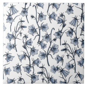 Bluebells, Harebells, Bellflowers Ceramic Tile