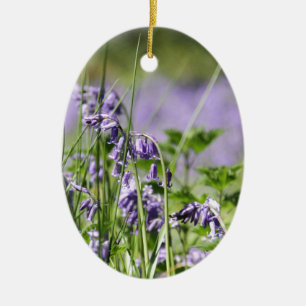 Bluebells In England Ceramic Tree Decoration