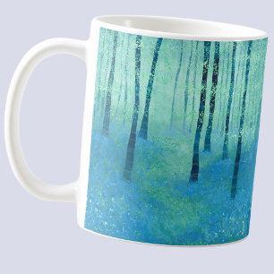 Bluebells in Kent Landscape Painting Coffee Mug