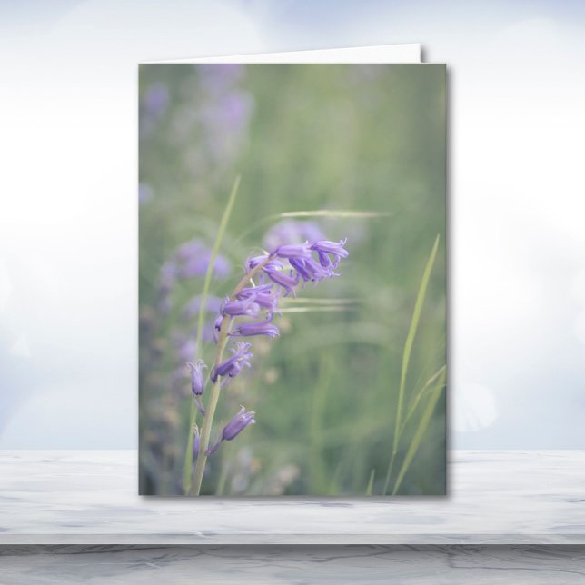 Bluebells In The Wind Note  Card (Creator Uploaded)