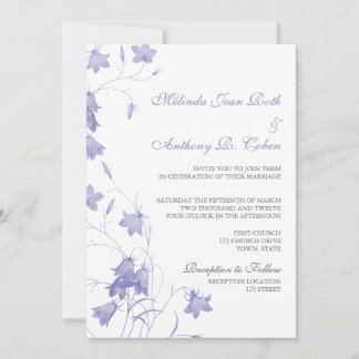 Bluebells - Lavender 5x7 Wedding Invitation