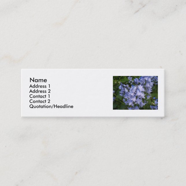 Bluebells Mini Business Card (Front)