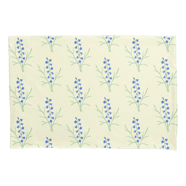 Bluebells Pale Yellow Std Pillow Case (Front)
