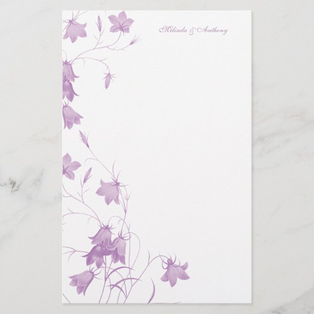 Bluebells - Violet 5.5 x 8.5 Stationery (Front)