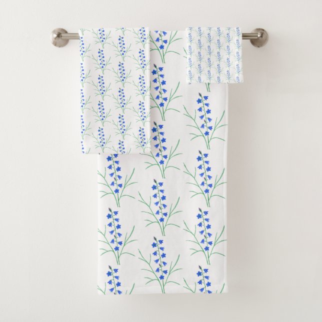 Bluebells White Bath Towel Set (Insitu)
