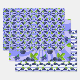 Blueberries All Occasion Wrapping Paper Sheet