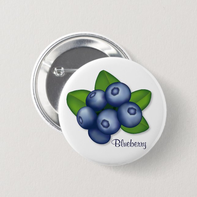 Blueberries are the Berry Best 6 Cm Round Badge (Front & Back)