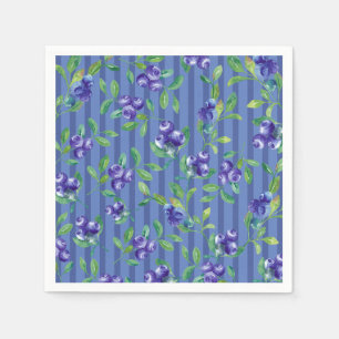 Blueberries Berry Sweet Baby Shower Napkin