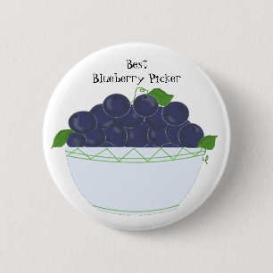 Blueberries - Best Blueberry Picker 6 Cm Round Badge
