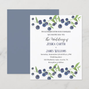 Blueberries Blueberry Fruit Watercolor Wedding