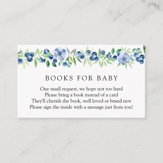 Blueberries Books for Baby Enclosure Card (Front)
