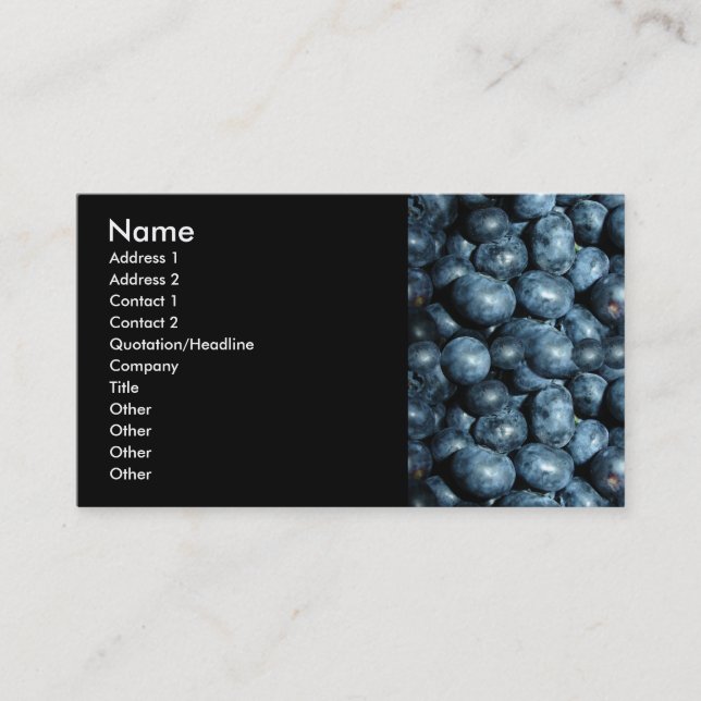 Blueberries Business Card (Front)