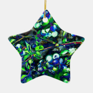 Blueberries Ceramic Tree Decoration