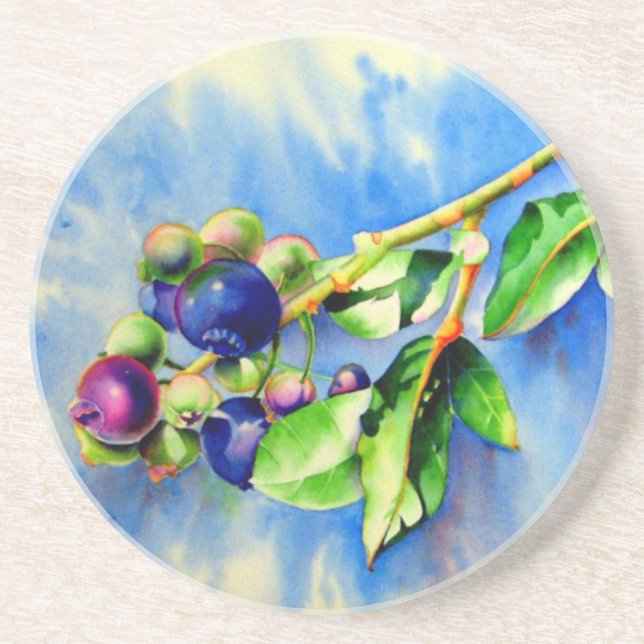 Blueberries Coaster (Front)