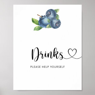 Blueberries - Drinks help yourself  Poster