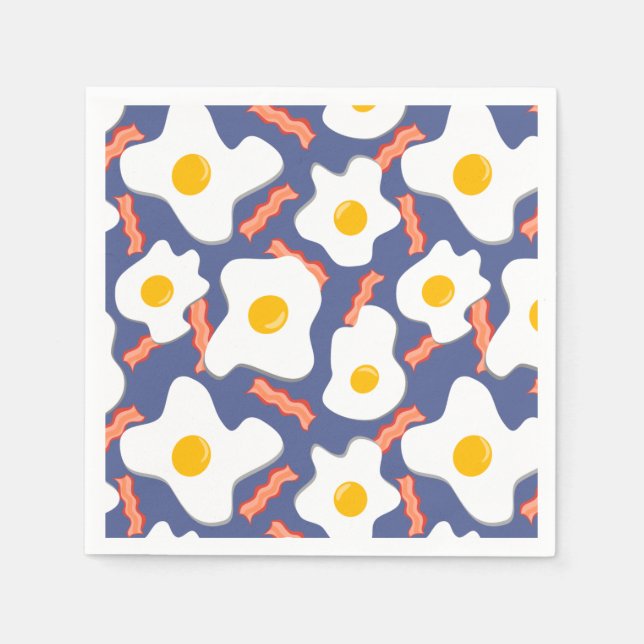 Blueberries, Eggs & Side Of Bacon Napkin (Front)