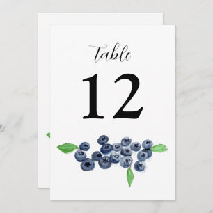 Blueberries Fruits Summer Rustic Wedding  Invitation
