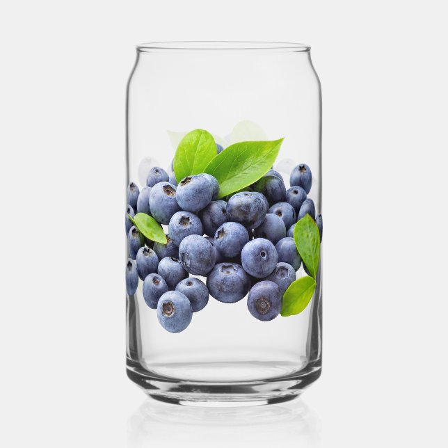 BLUEBERRIES glass tumbler | m3galleryStudio (Front)