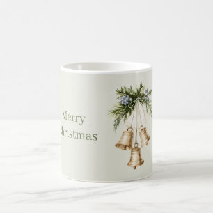 Blueberries Gold Bells Christmas Coffee Mug