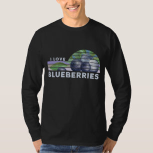Blueberries Lover Retro Vintage Vegan Vegetarian F T-Shirt