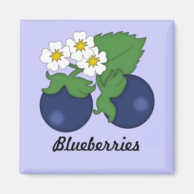 Blueberries Magnet (Front)