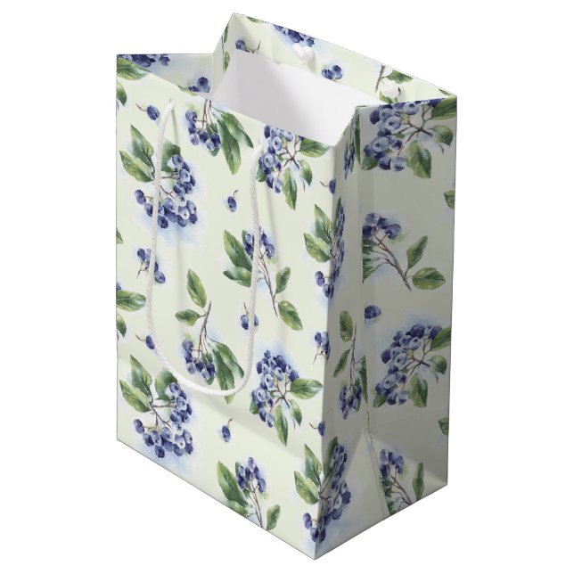 Blueberries Medium Gift Bag (Front Angled)