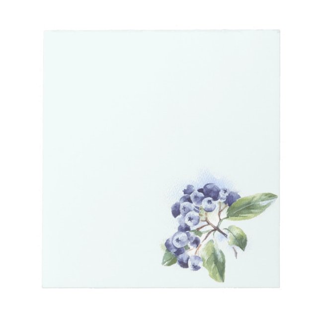 Blueberries Notepad (Front)