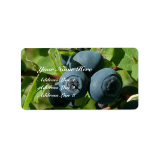 Blueberries on a Bush Label
