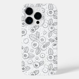 Blueberries on black and white Case-Mate iPhone 14 pro case