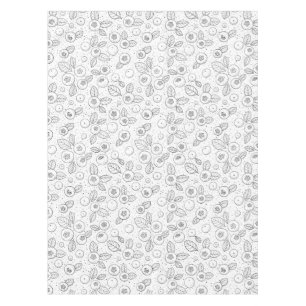 Blueberries on black and white tablecloth
