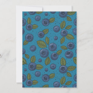 Blueberries on blue